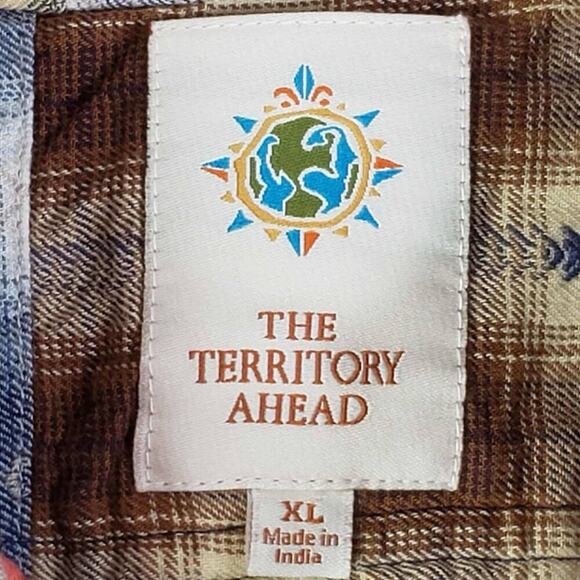 Territory Ahead Shirt Mens Size XL Button Down Southwestern Patchwork Plaid - Picture 8 of 11